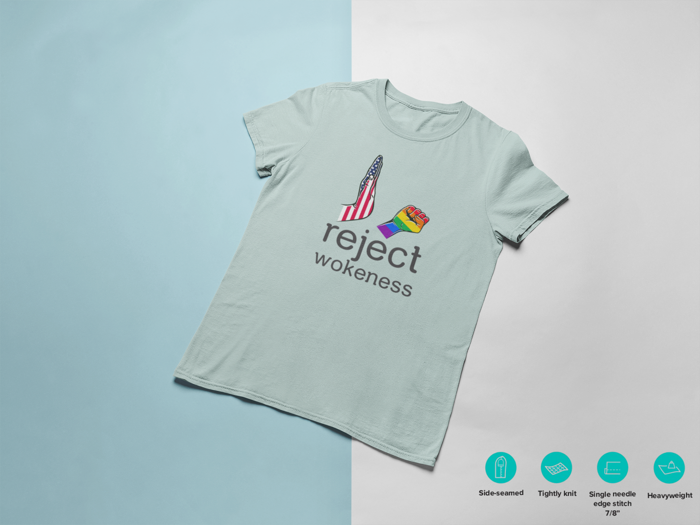 reject wokeness - Men's Heavyweight T-Shirt