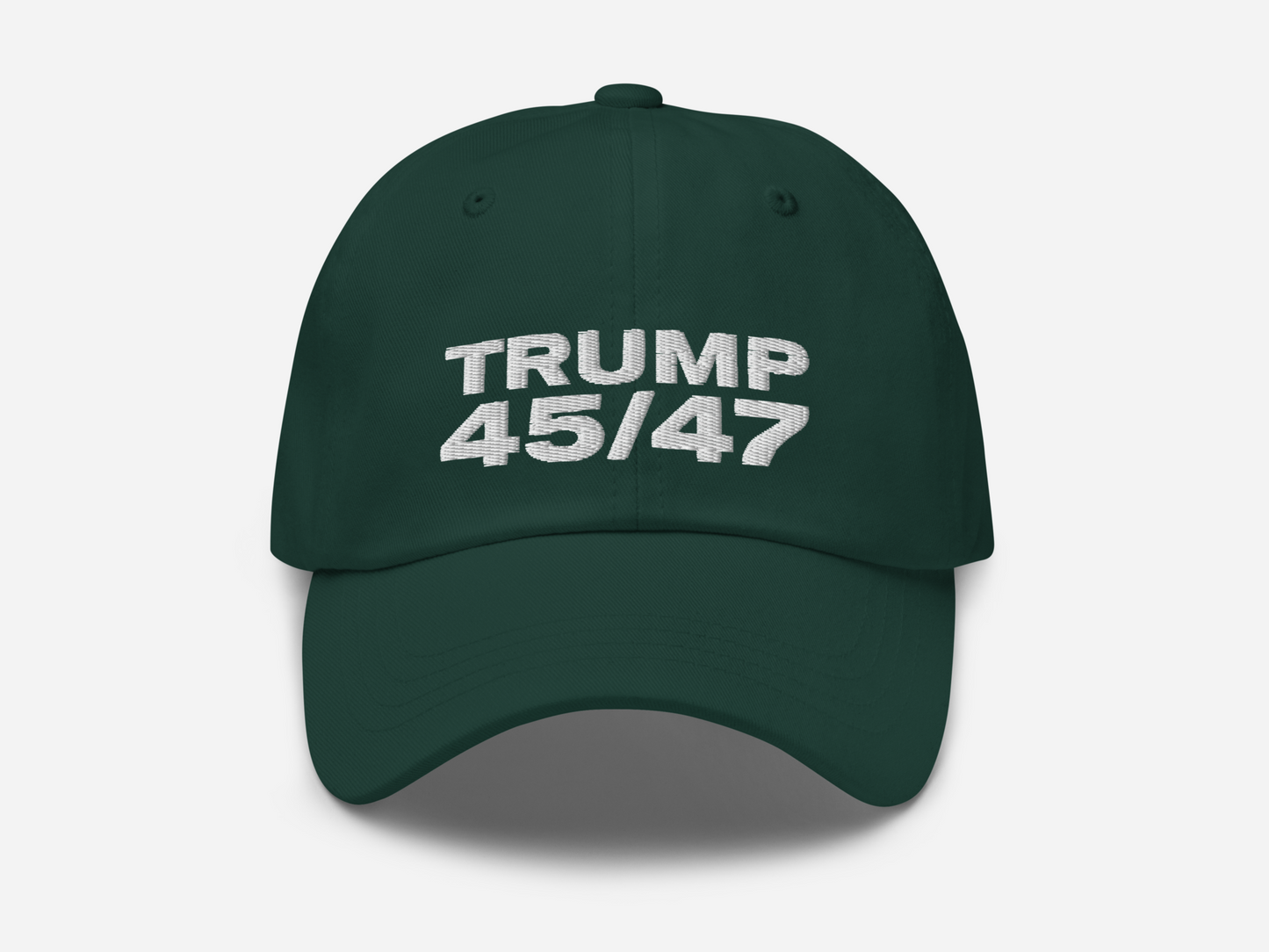 spruce dad hat with '45/47' embroidered in bold white text on the front, displayed against a white background