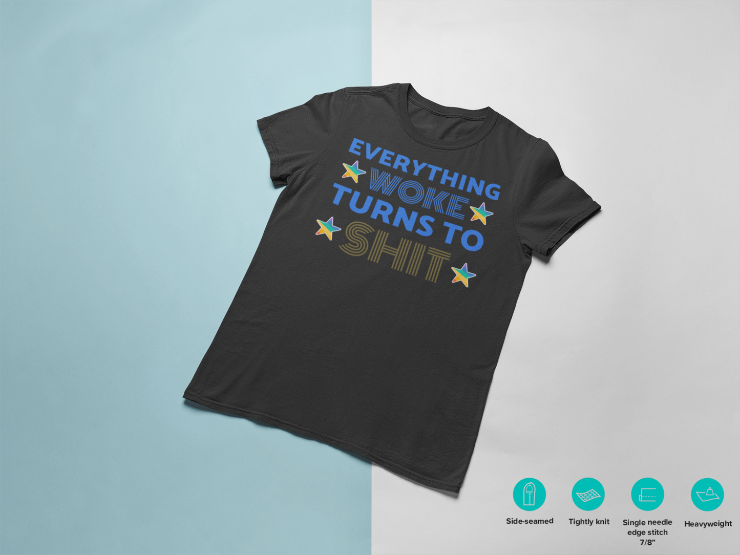 EVERYTHING WOKE TURNS TO SHIT - Men's Heavyweight T-Shirt